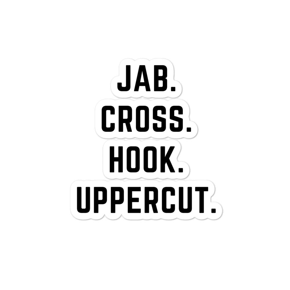 Jab Cross hook Uppercut Bubble-free stickers – Novice Shop