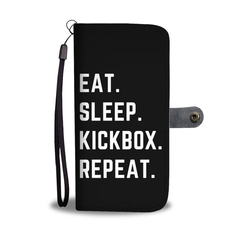 Eat Sleep Kickbox Repeat Wallet Case (YIN)