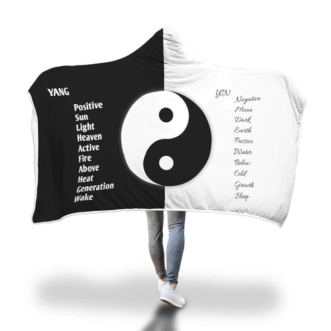 Yin Yang hooded blanket