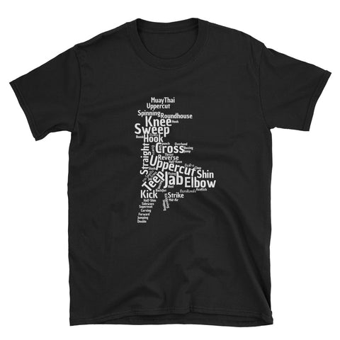 Muaythai/Kickboxing Words Short-Sleeve Unisex T-Shirt
