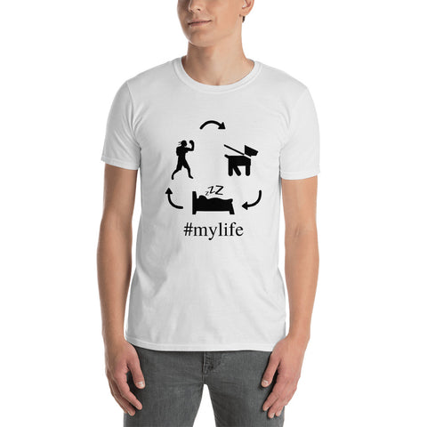 #mylife Boxing, Dog, Sleep Short-Sleeve Unisex T-Shirt