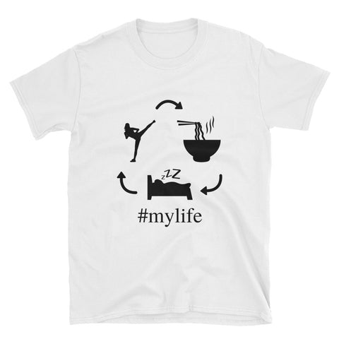 #mylife Kickboxing Ramen Sleep Short-Sleeve Unisex T-Shirt